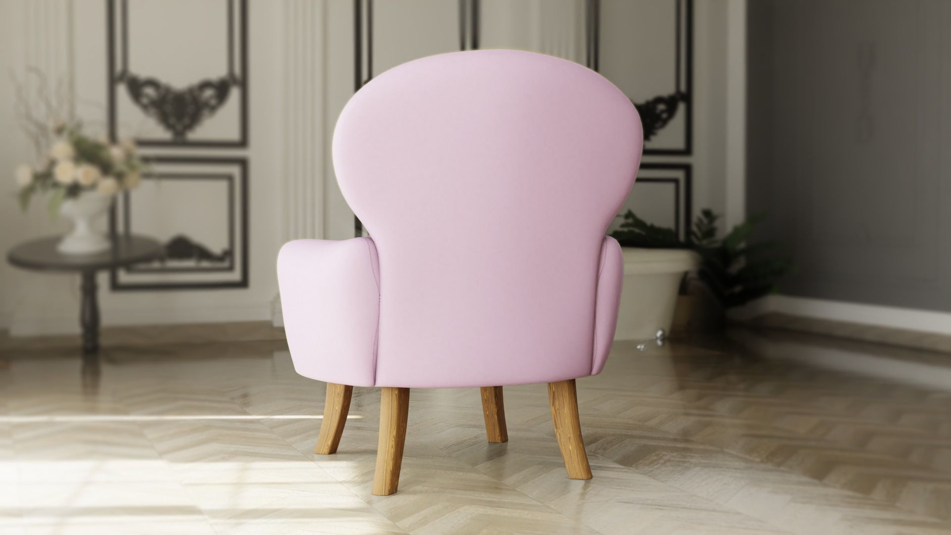 Furniture Accent Chairs Bohemian 005 Low-poly 3D model_2