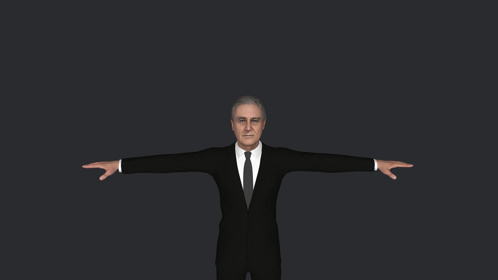 Franklin D Roosevelt  Hyper Realistic Full Body Rigged Character 3D model_1
