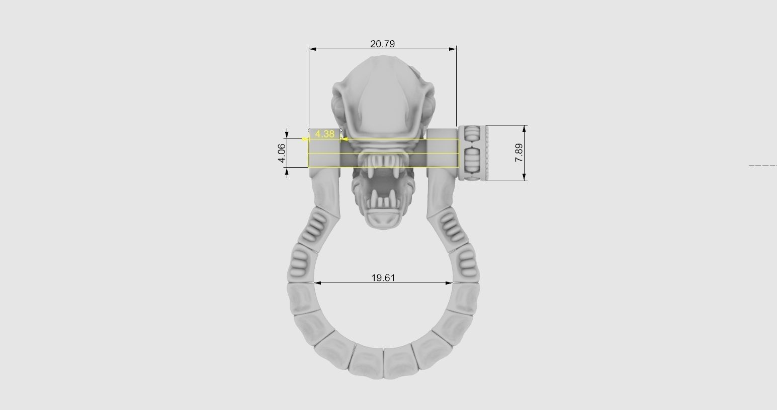Bracelet Alien 3D print model_8