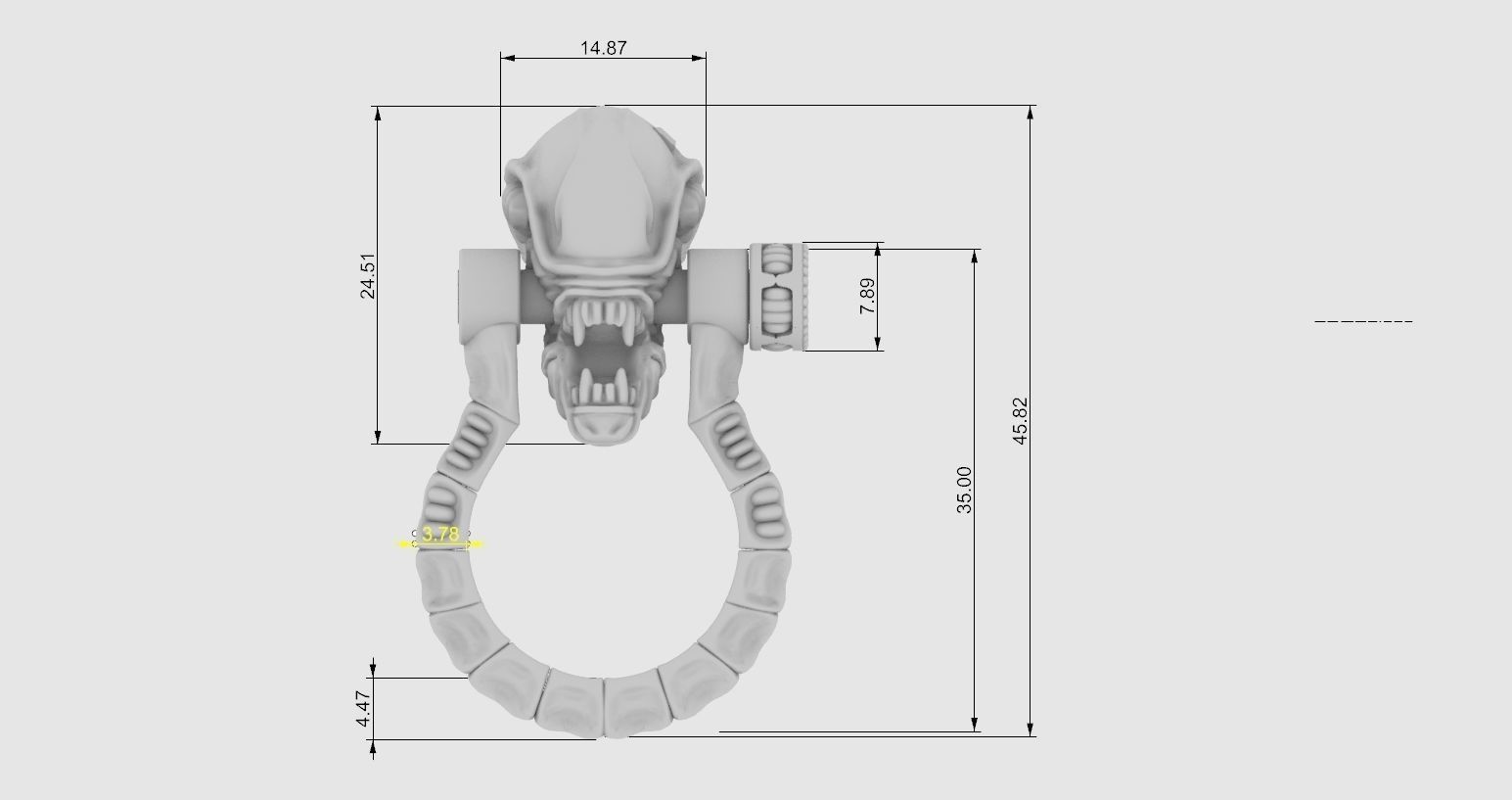 Bracelet Alien 3D print model_7