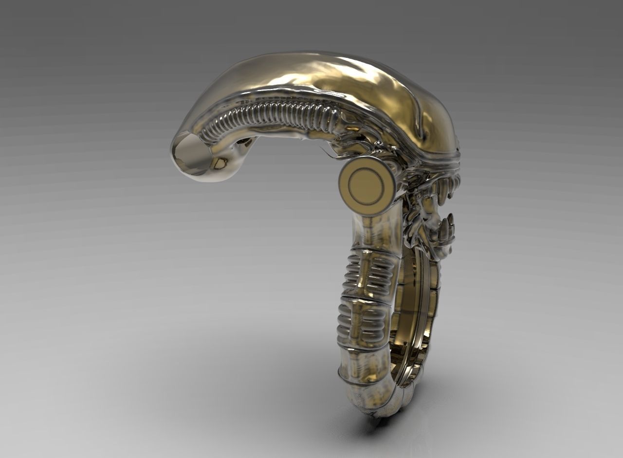 Bracelet Alien 3D print model_2