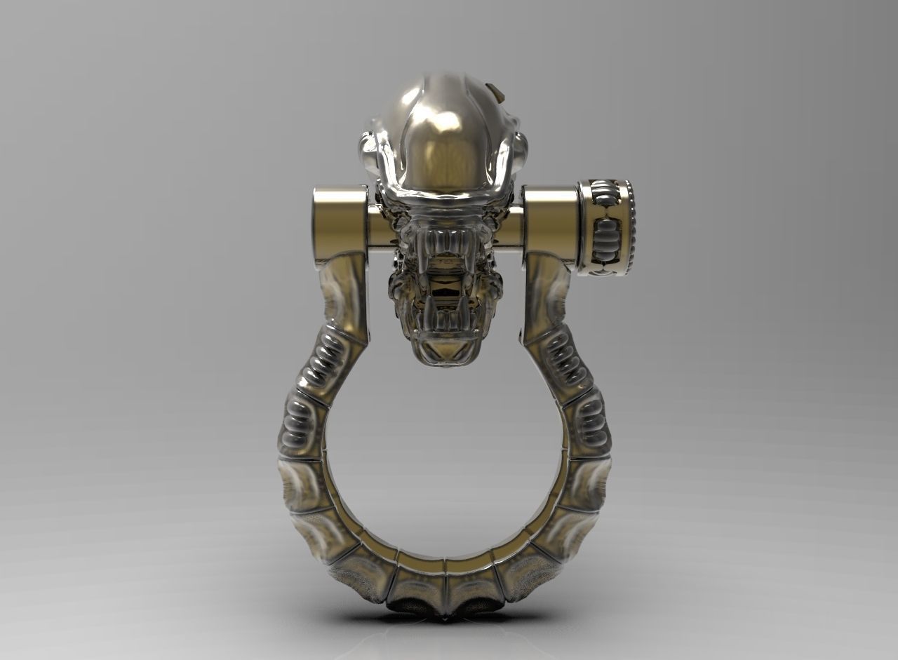 Bracelet Alien 3D print model_3