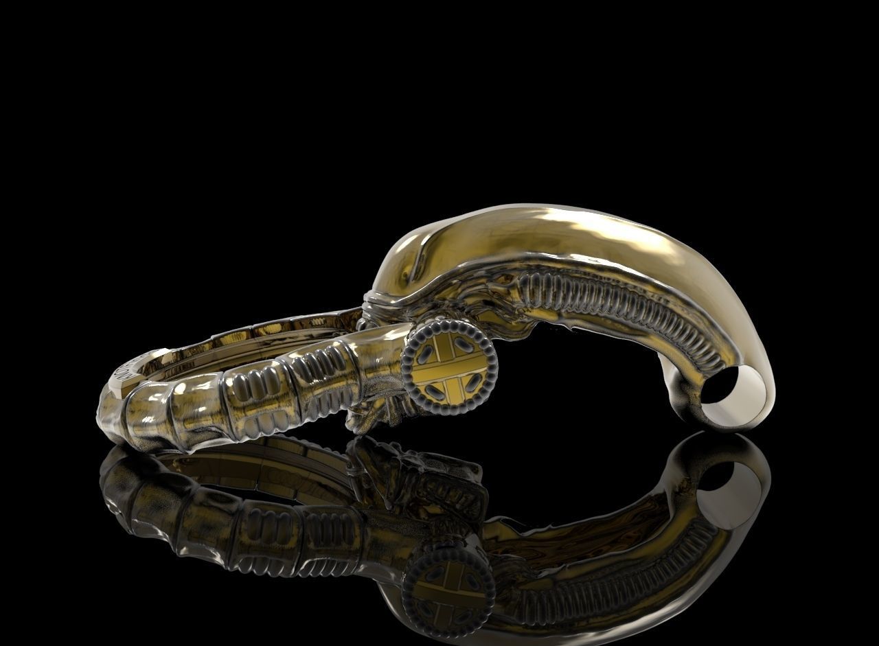 Bracelet Alien 3D print model_1