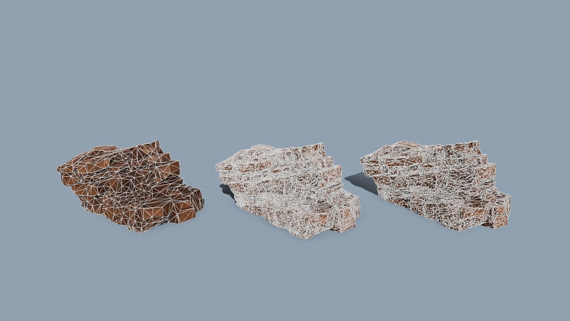 desert rocks Low-poly 3D model_12