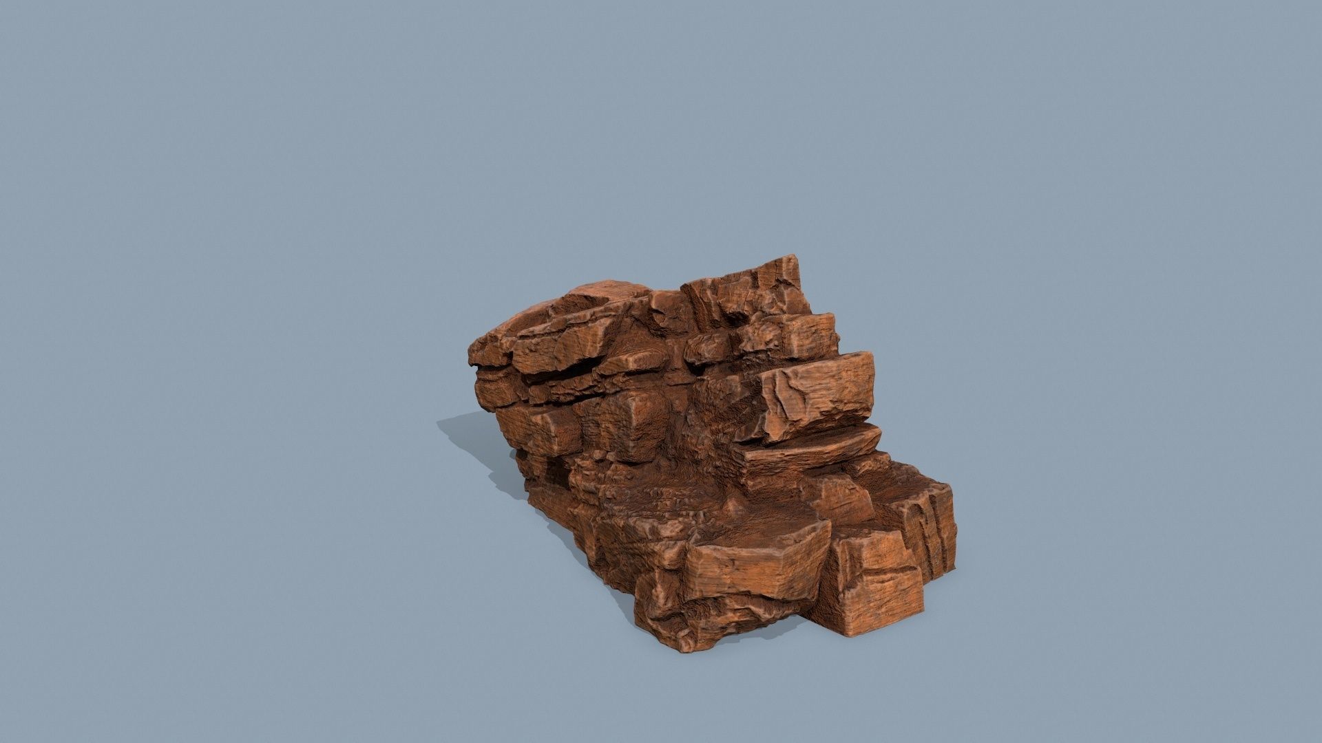desert rocks Low-poly 3D model_2