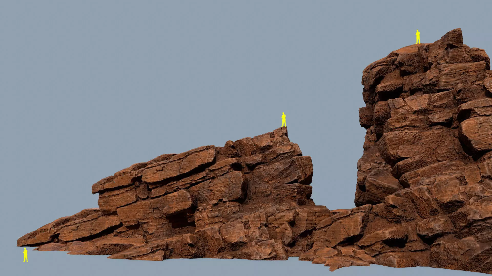 desert rocks Low-poly 3D model_0