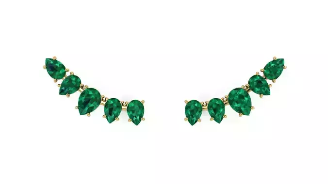 Pear Gems Earcuff Earring