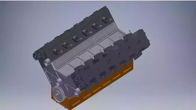 V12 engine 3d model 