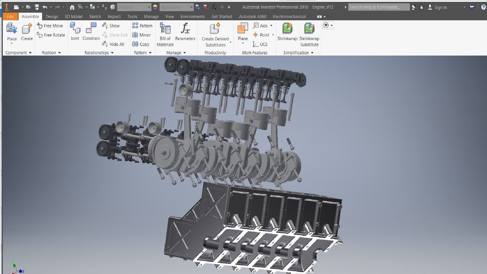 V12 engine 3d model  3D model_7