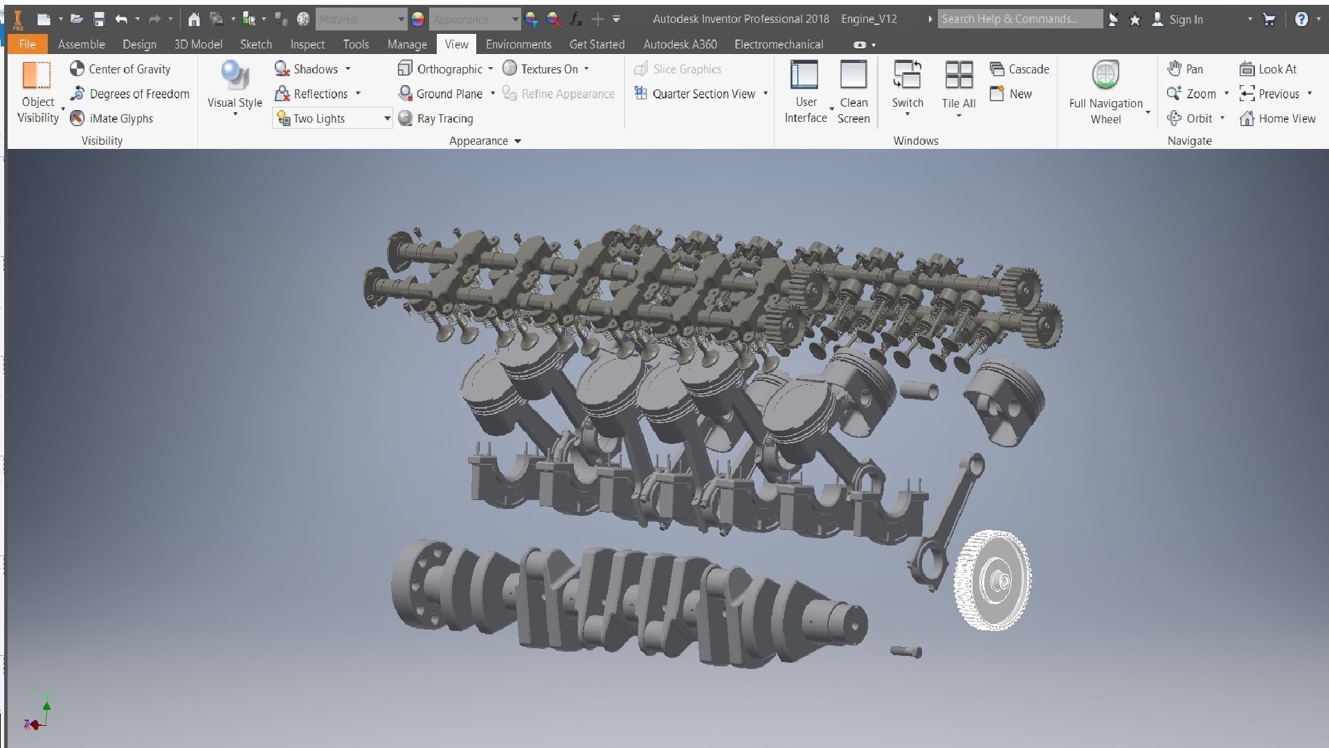 V12 engine 3d model  3D model_12