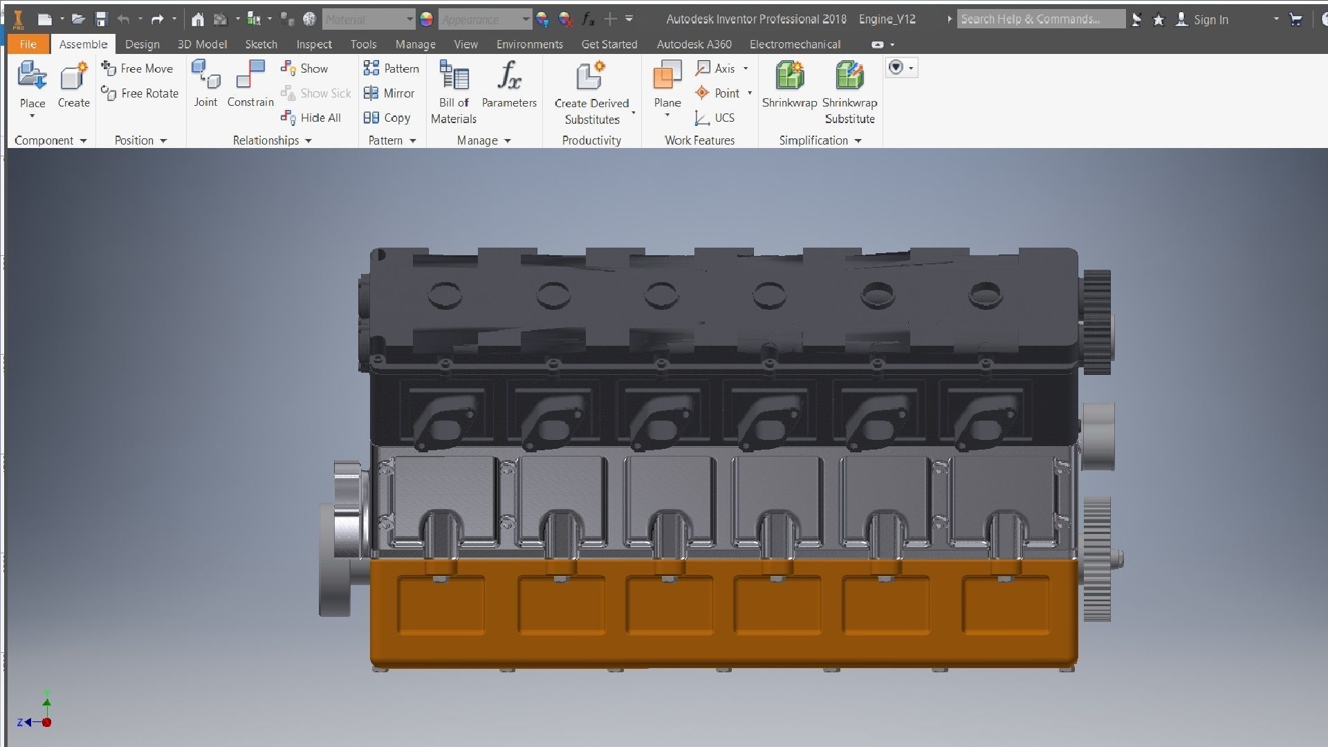 V12 engine 3d model  3D model_3