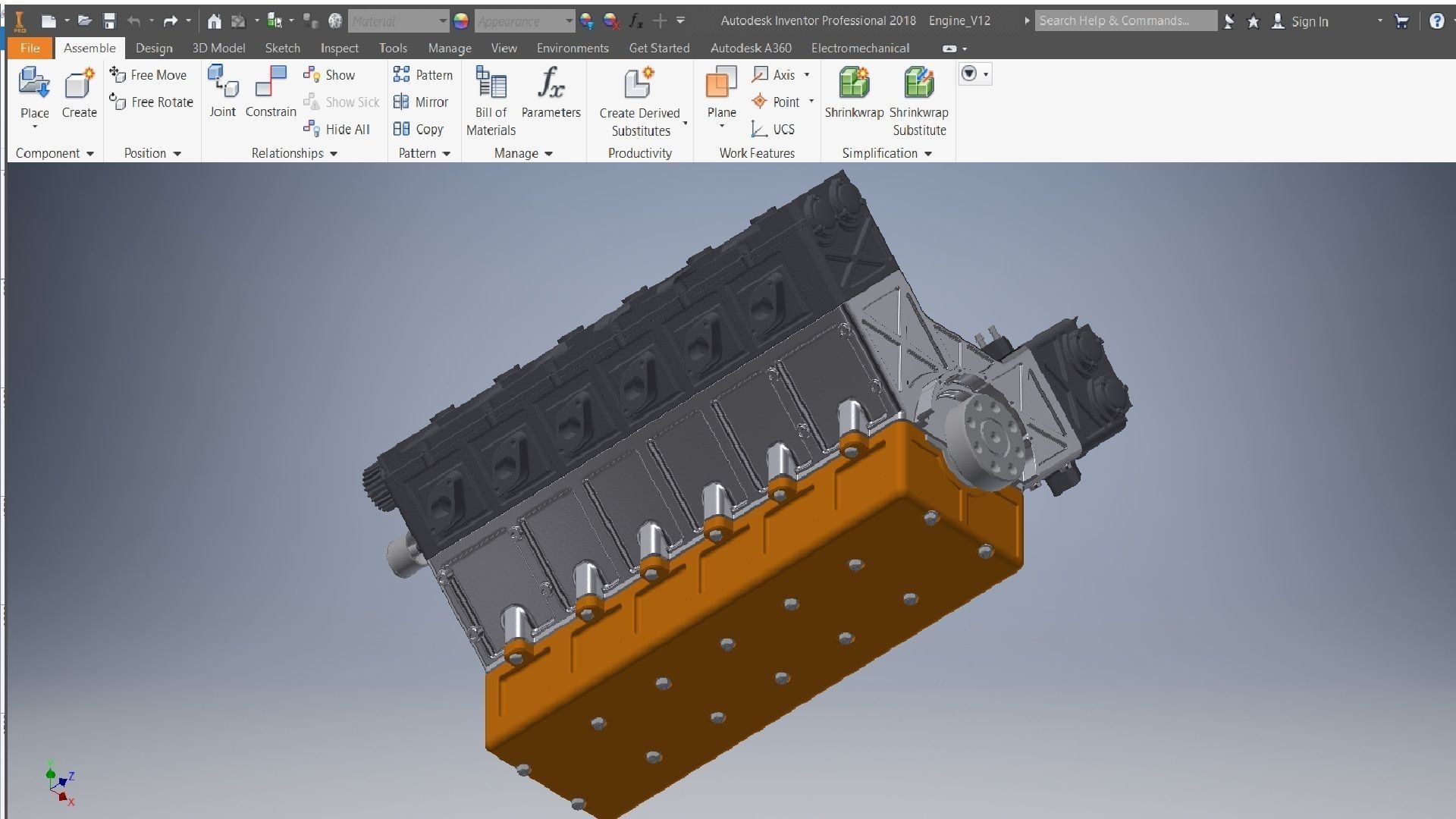 V12 engine 3d model  3D model_15