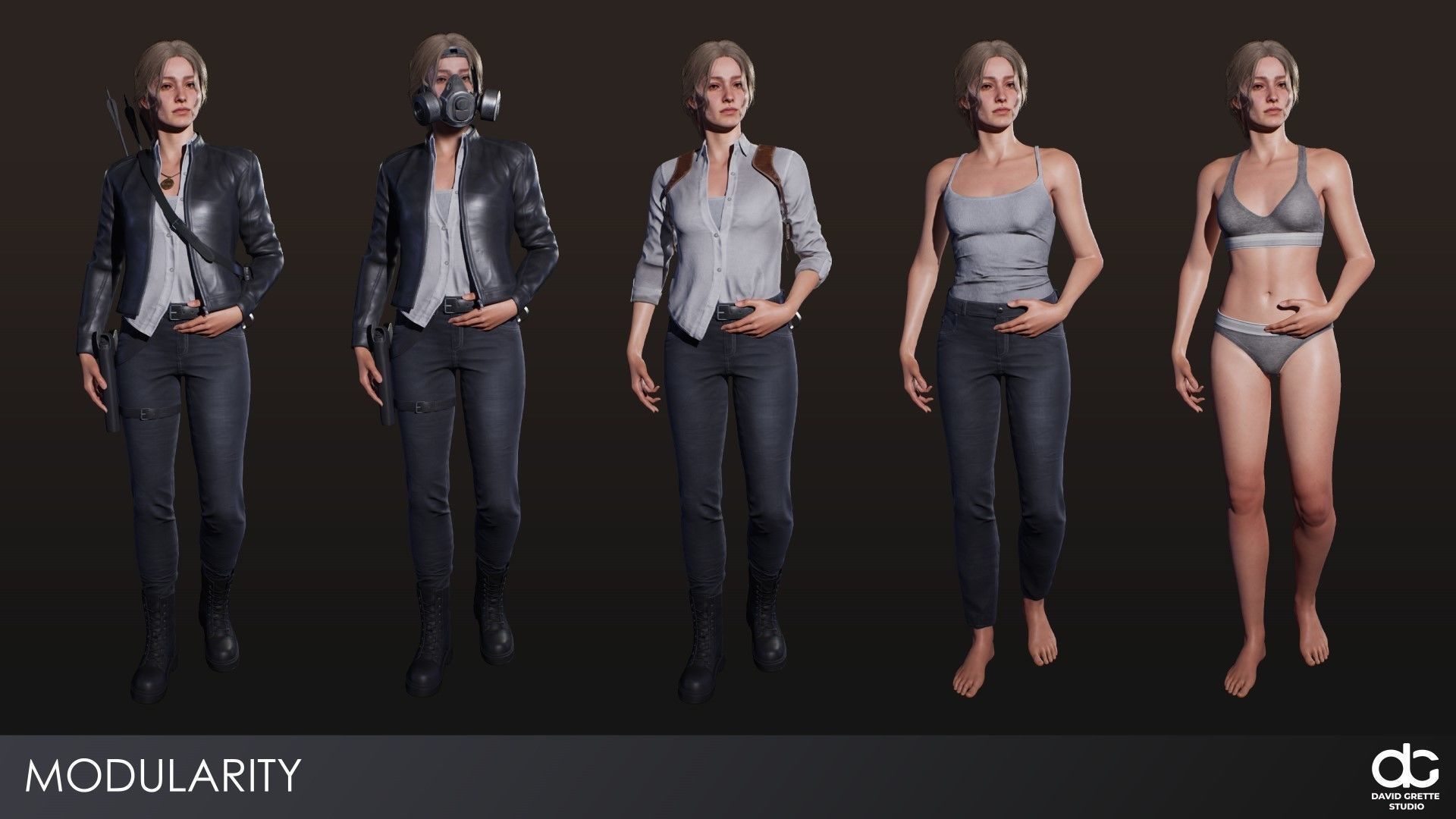 Adventure Characters Pack - Survival Survivor RPG Shooter Action Low-poly 3D model_17