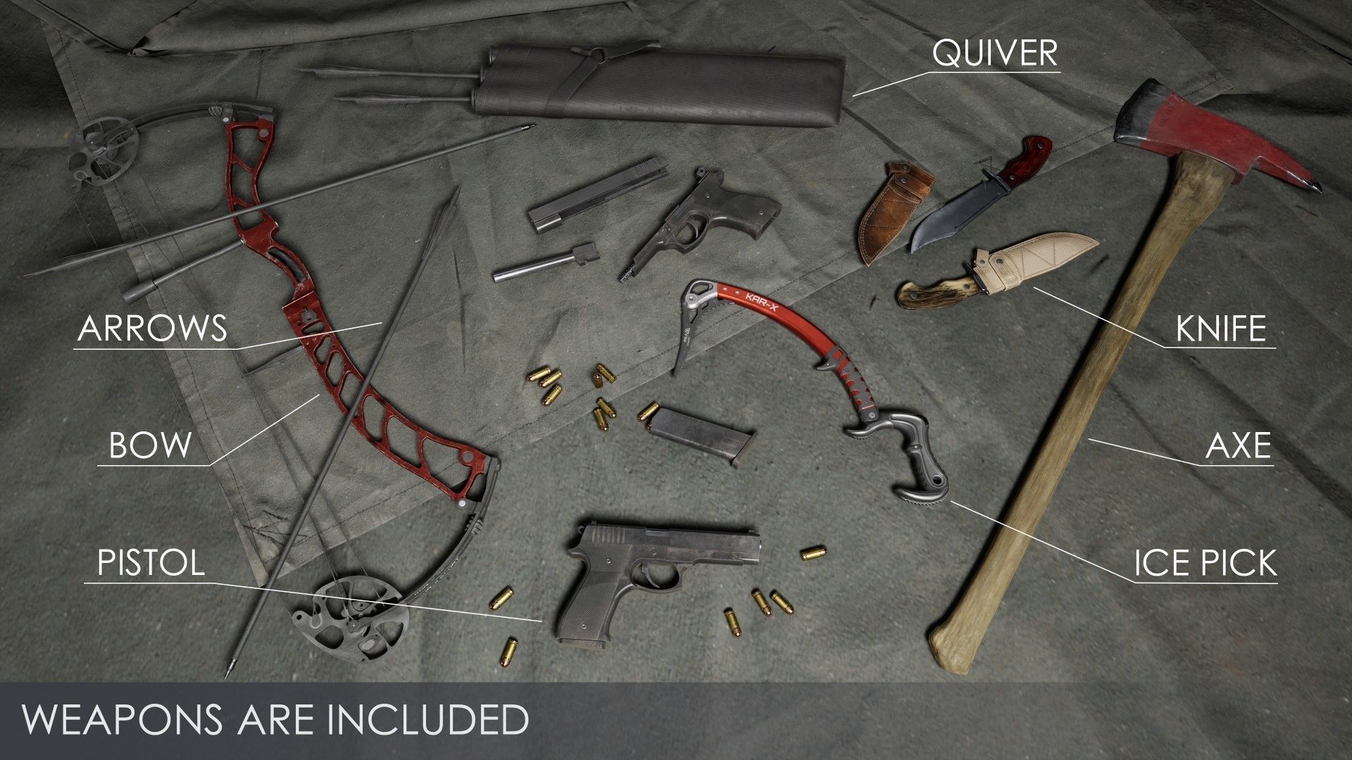 Adventure Characters Pack - Survival Survivor RPG Shooter Action Low-poly 3D model_23