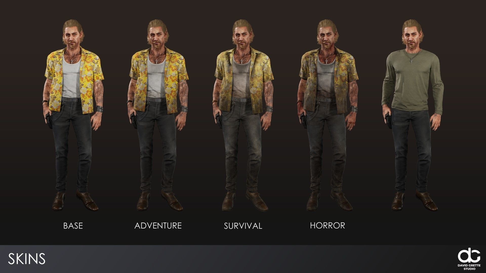 Adventure Characters Pack - Survival Survivor RPG Shooter Action Low-poly 3D model_8