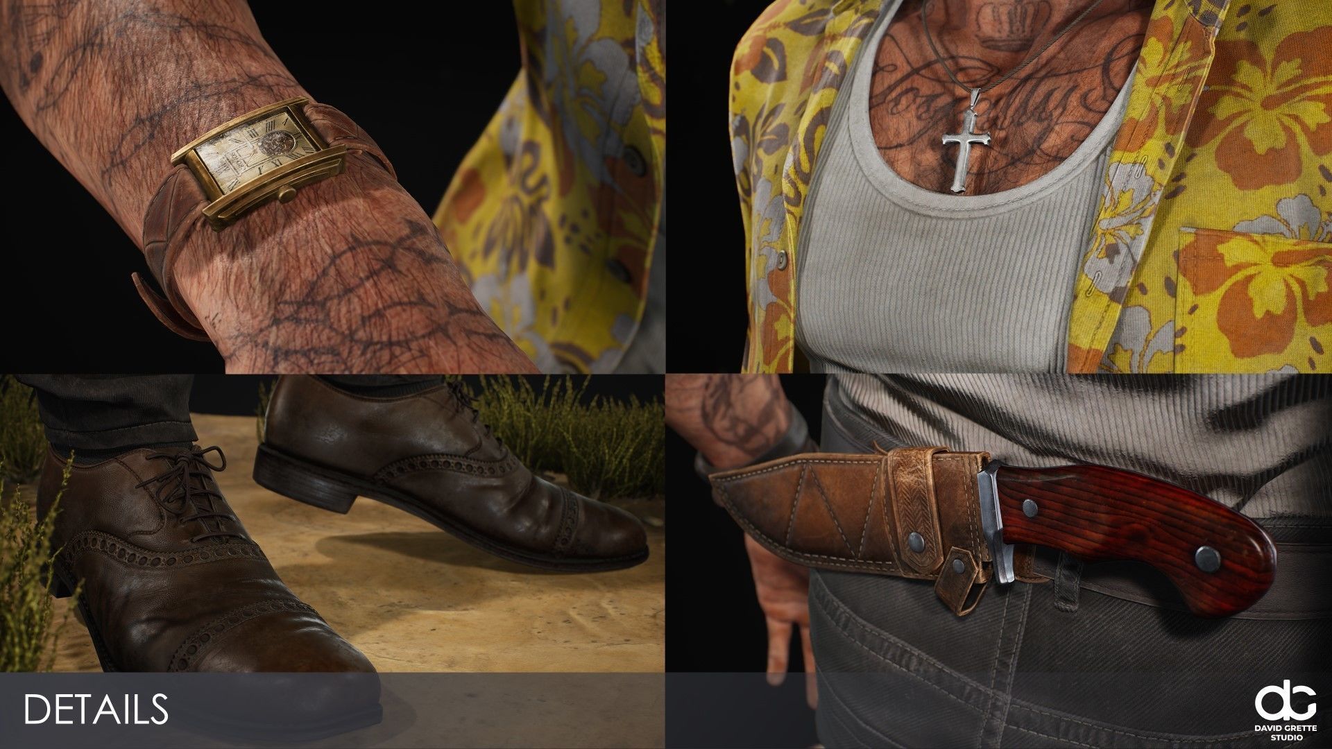 Adventure Characters Pack - Survival Survivor RPG Shooter Action Low-poly 3D model_11