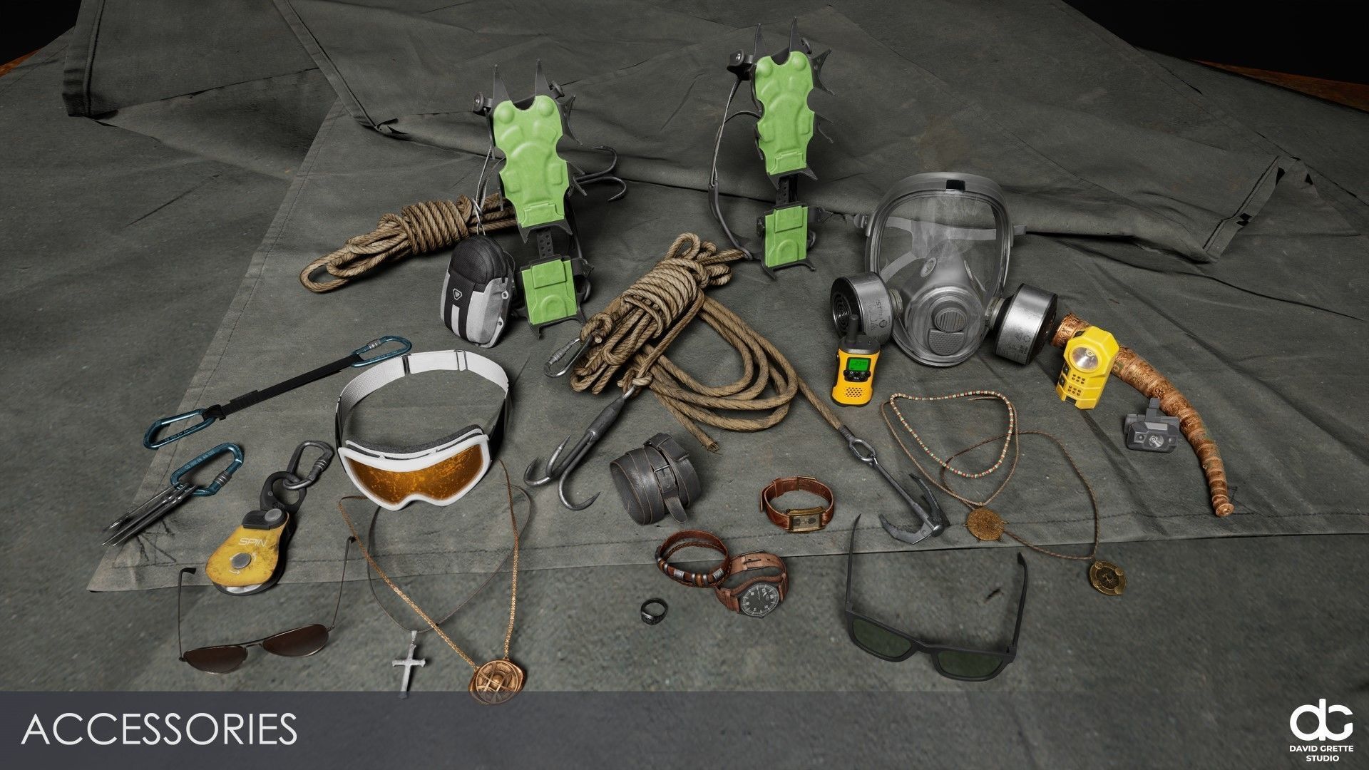 Adventure Characters Pack - Survival Survivor RPG Shooter Action Low-poly 3D model_24