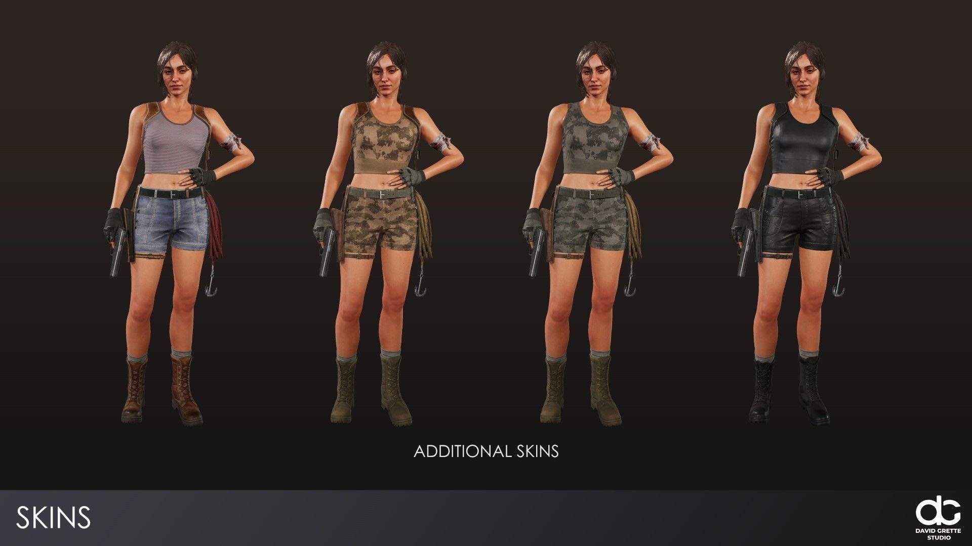 Adventure Characters Pack - Survival Survivor RPG Shooter Action Low-poly 3D model_13