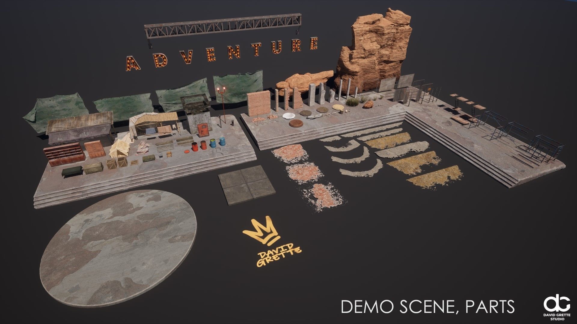 Adventure Characters Pack - Survival Survivor RPG Shooter Action Low-poly 3D model_26