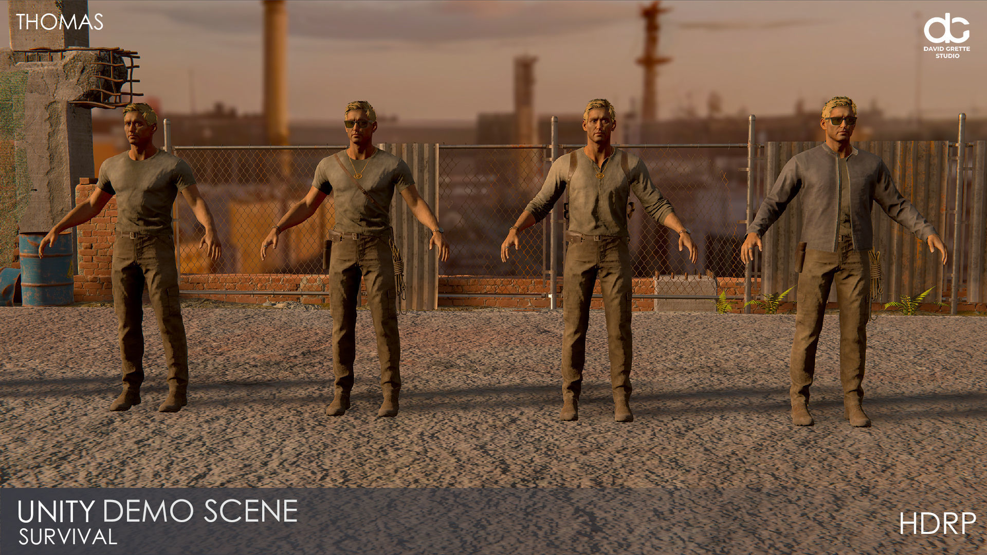 Adventure Characters Pack - Survival Survivor RPG Shooter Action Low-poly 3D model_95