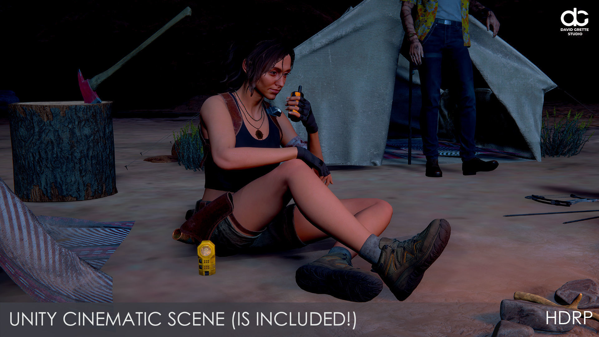 Adventure Characters Pack - Survival Survivor RPG Shooter Action Low-poly 3D model_42