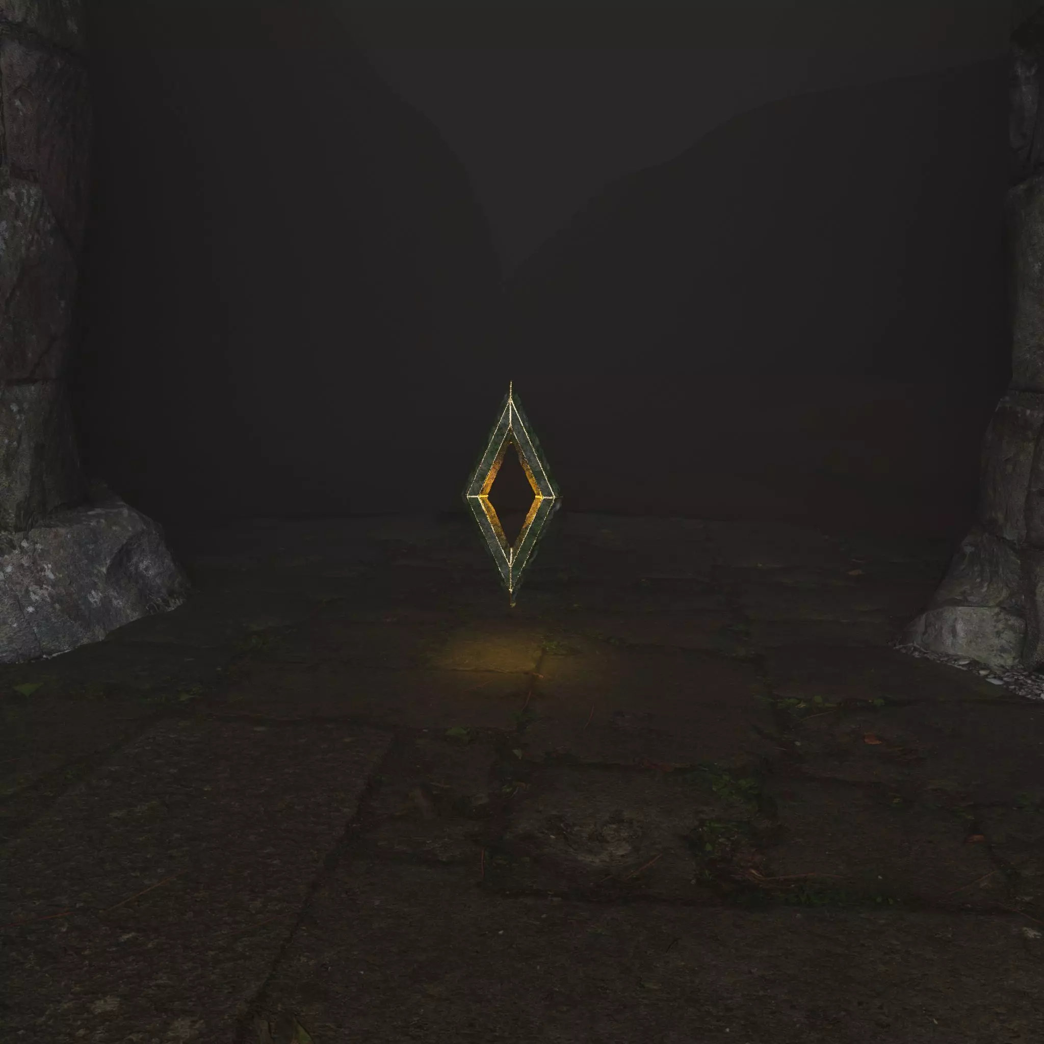 GOLD ART DECO PYRAMID SCULPTURE Free low-poly 3D model