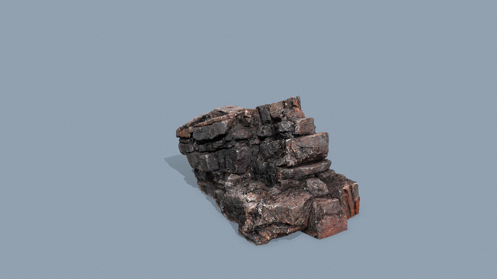 lava rocks Low-poly 3D model_2