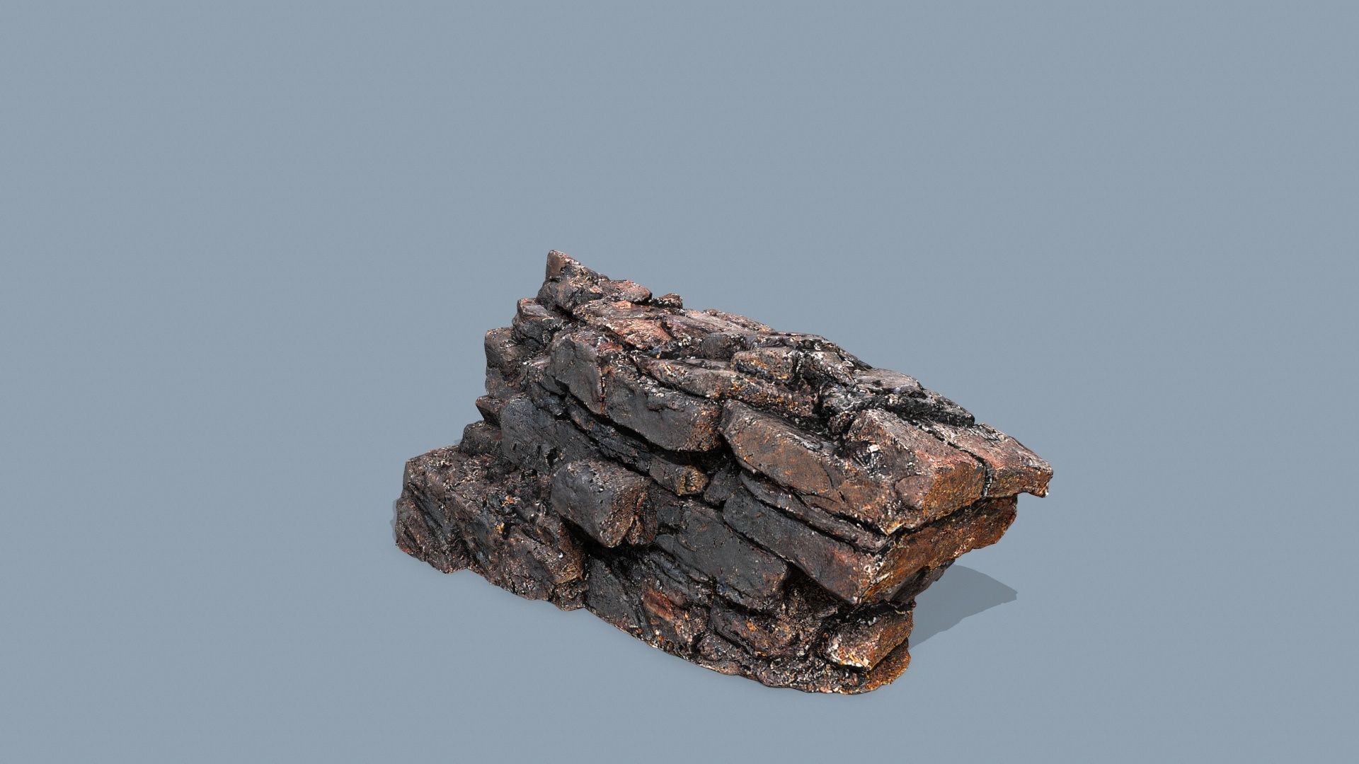 lava rocks Low-poly 3D model_7