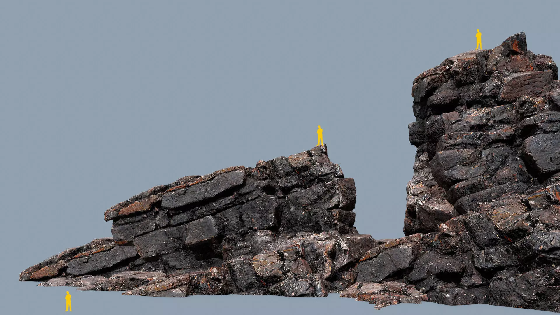 lava rocks Low-poly 3D model_0