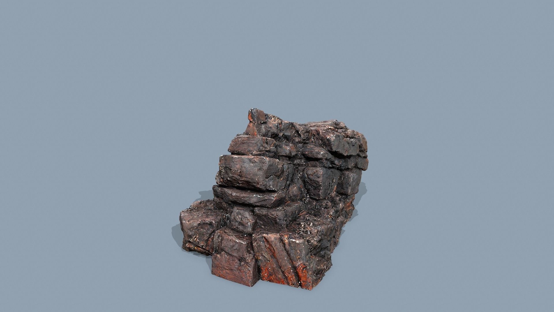 lava rocks Low-poly 3D model_4