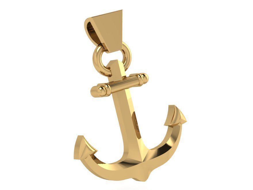 Anchor Pendant 3980 3D print model_3