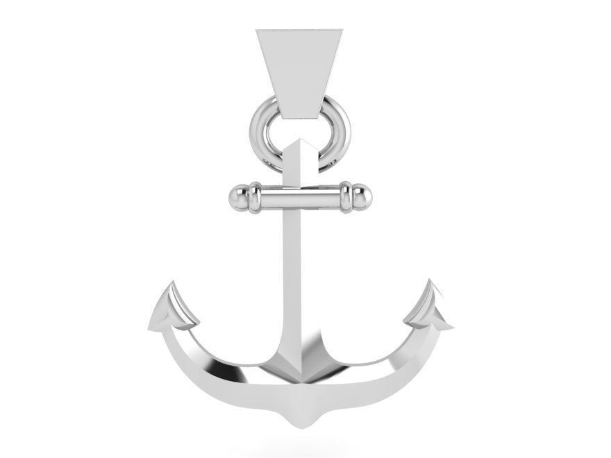 Anchor Pendant 3980 3D print model_5