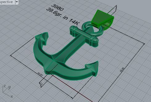 Anchor Pendant 3980 3D print model_15