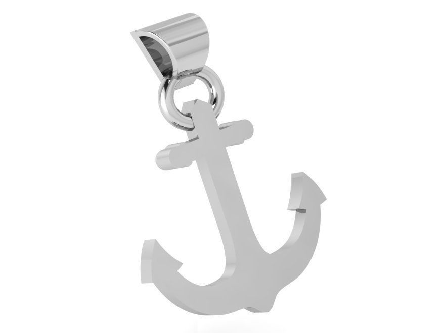 Anchor Pendant 3980 3D print model_7