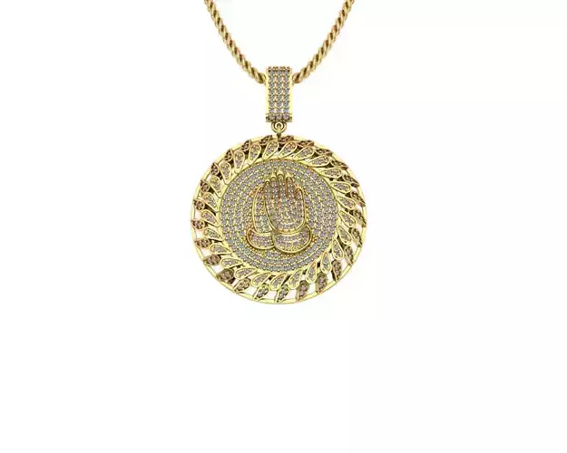 Joining Hand Diamond Pendants