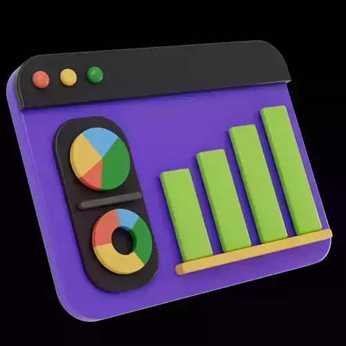 Animated Business Analytics 3D Models Icon No9 Low-poly 3D model