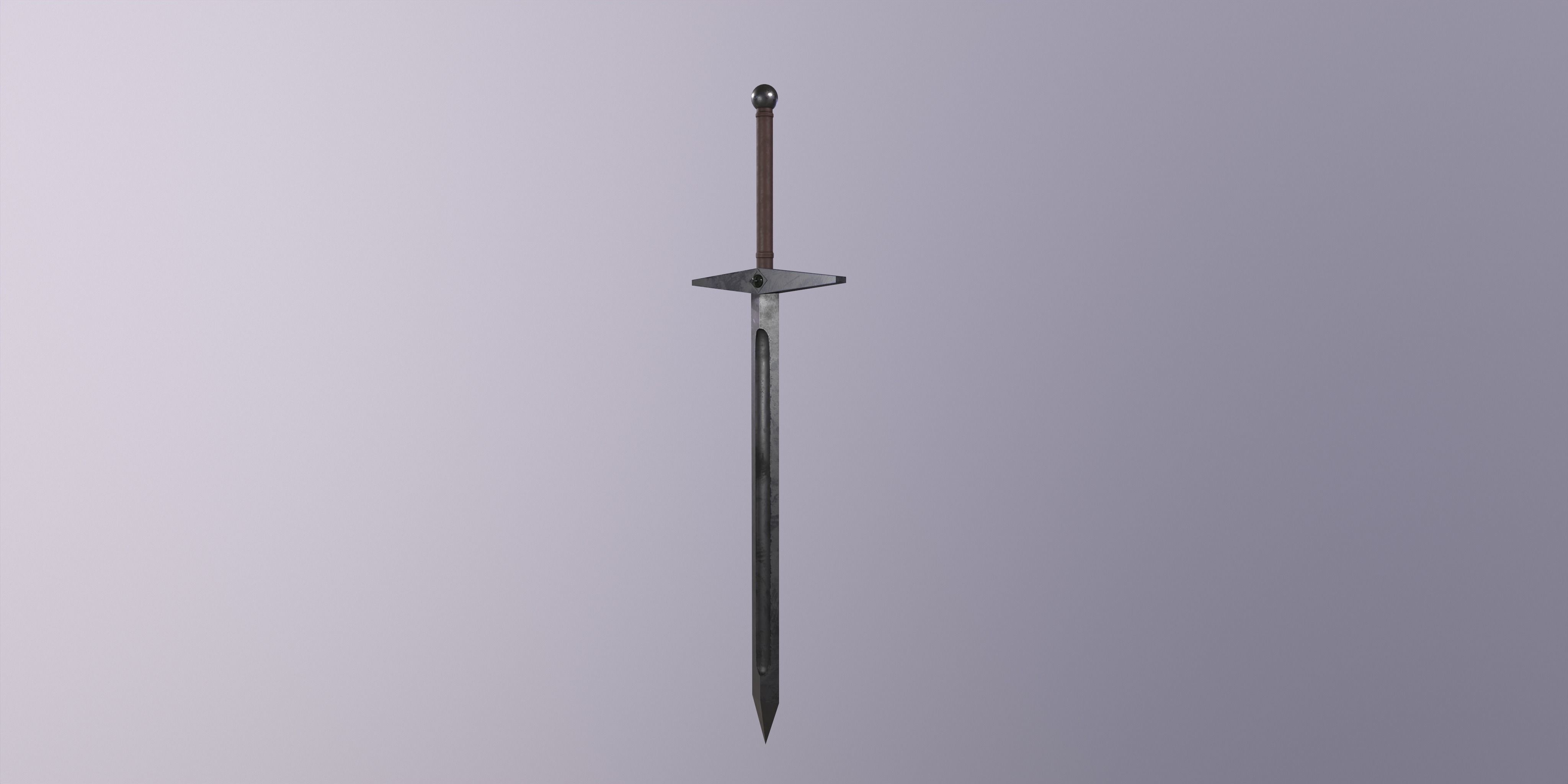 great sword Free low-poly 3D model_2