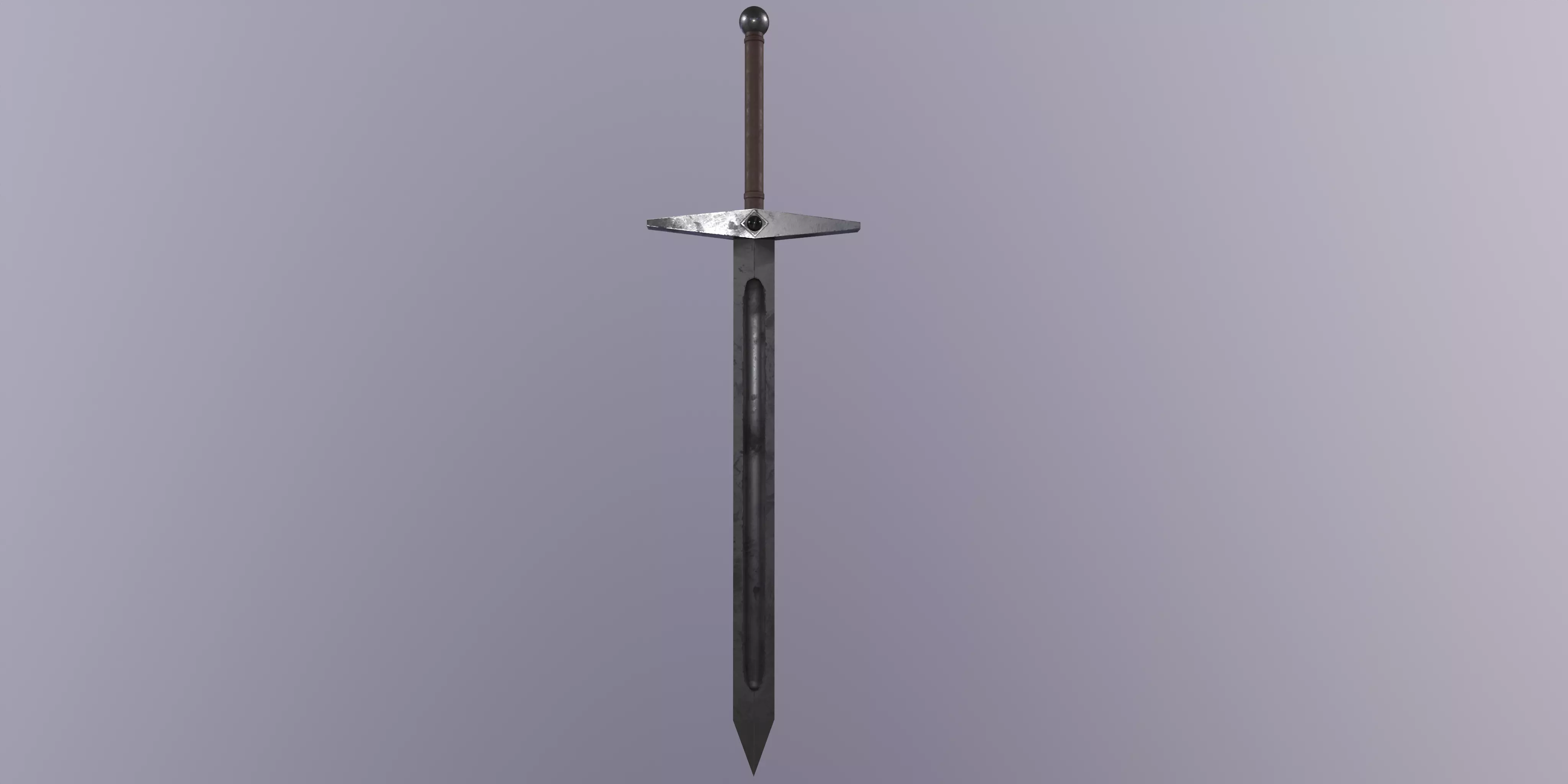 great sword Free low-poly 3D model_0