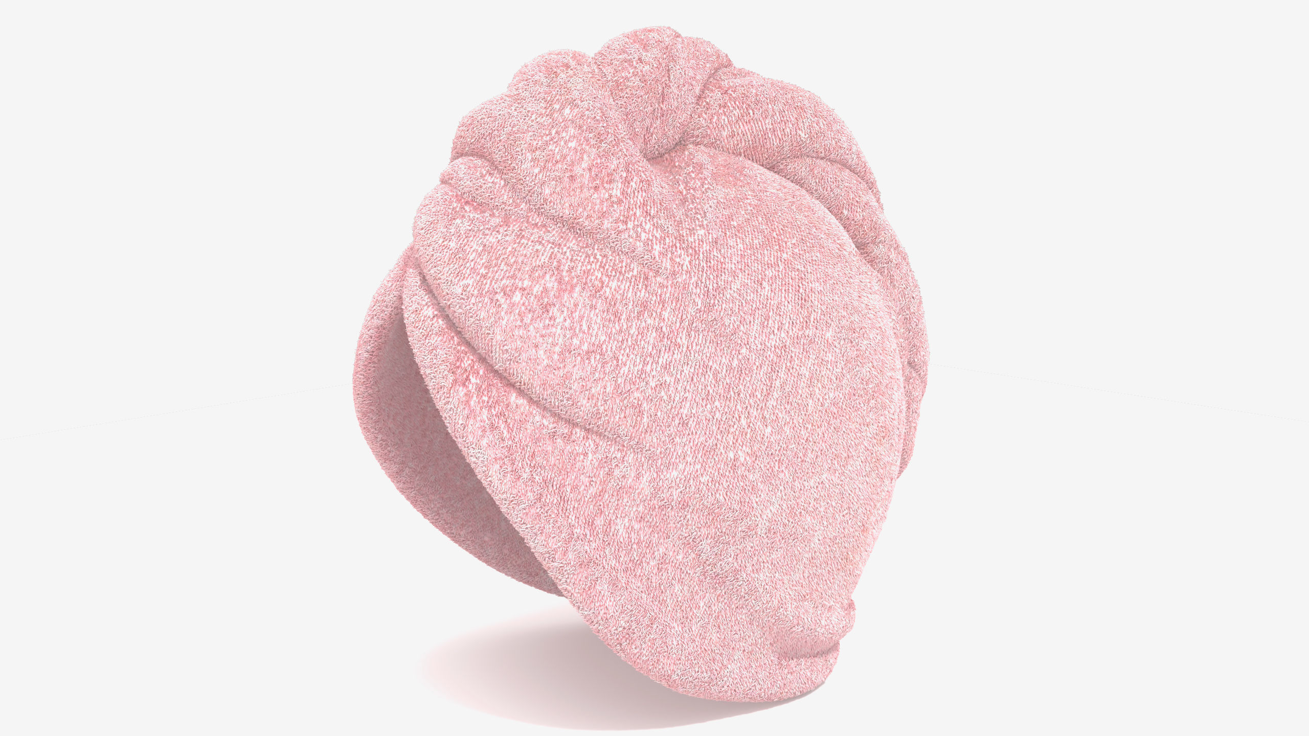 Head Towel Pink Color Fur 3D model