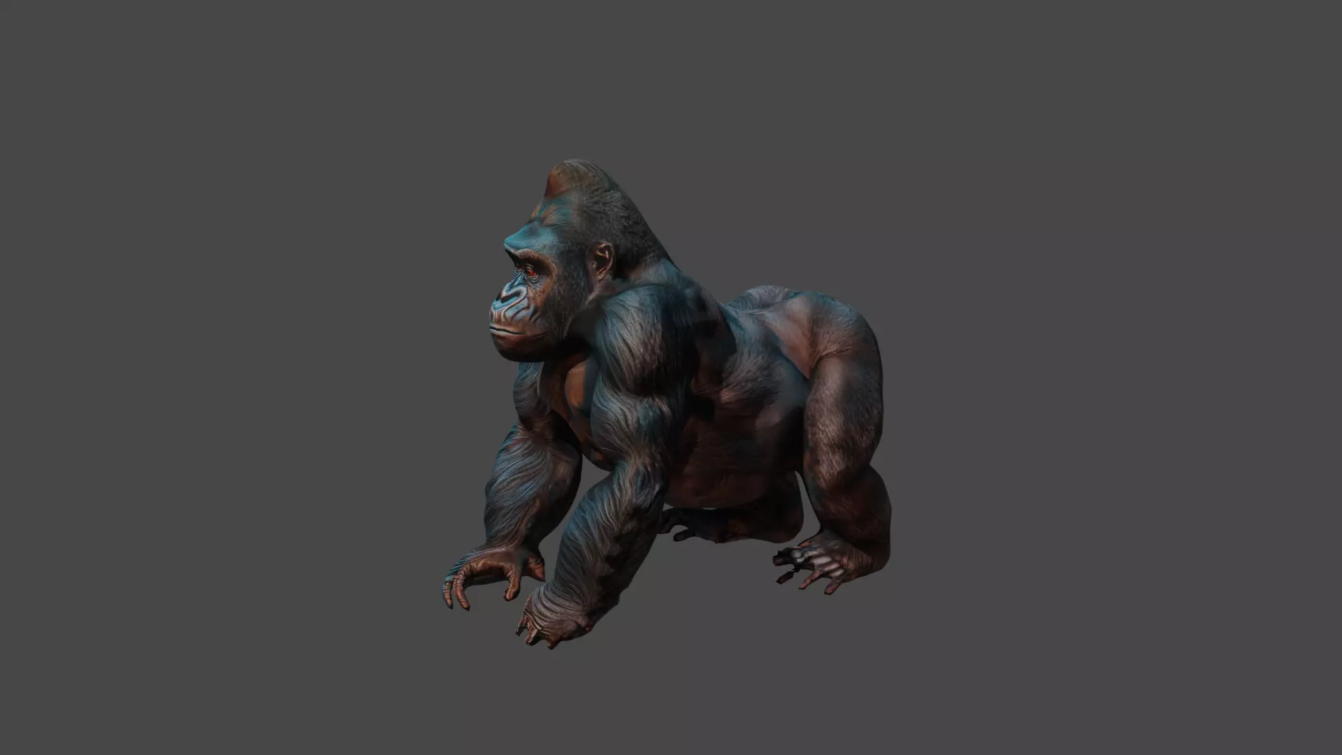 black wild gorilla 3d model free Free low-poly 3D model