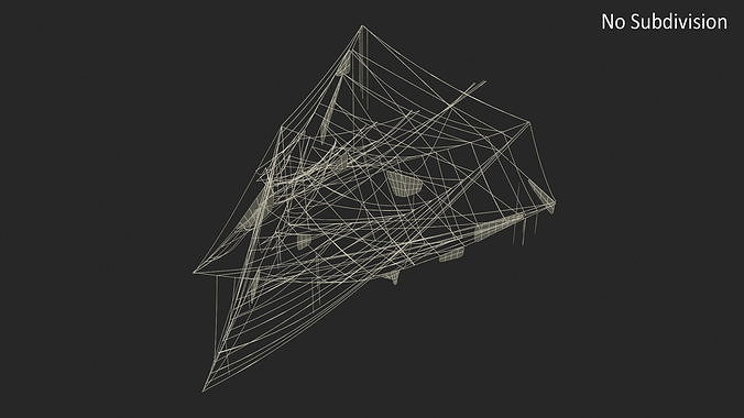 Drooping Corner Web 3D model 7
