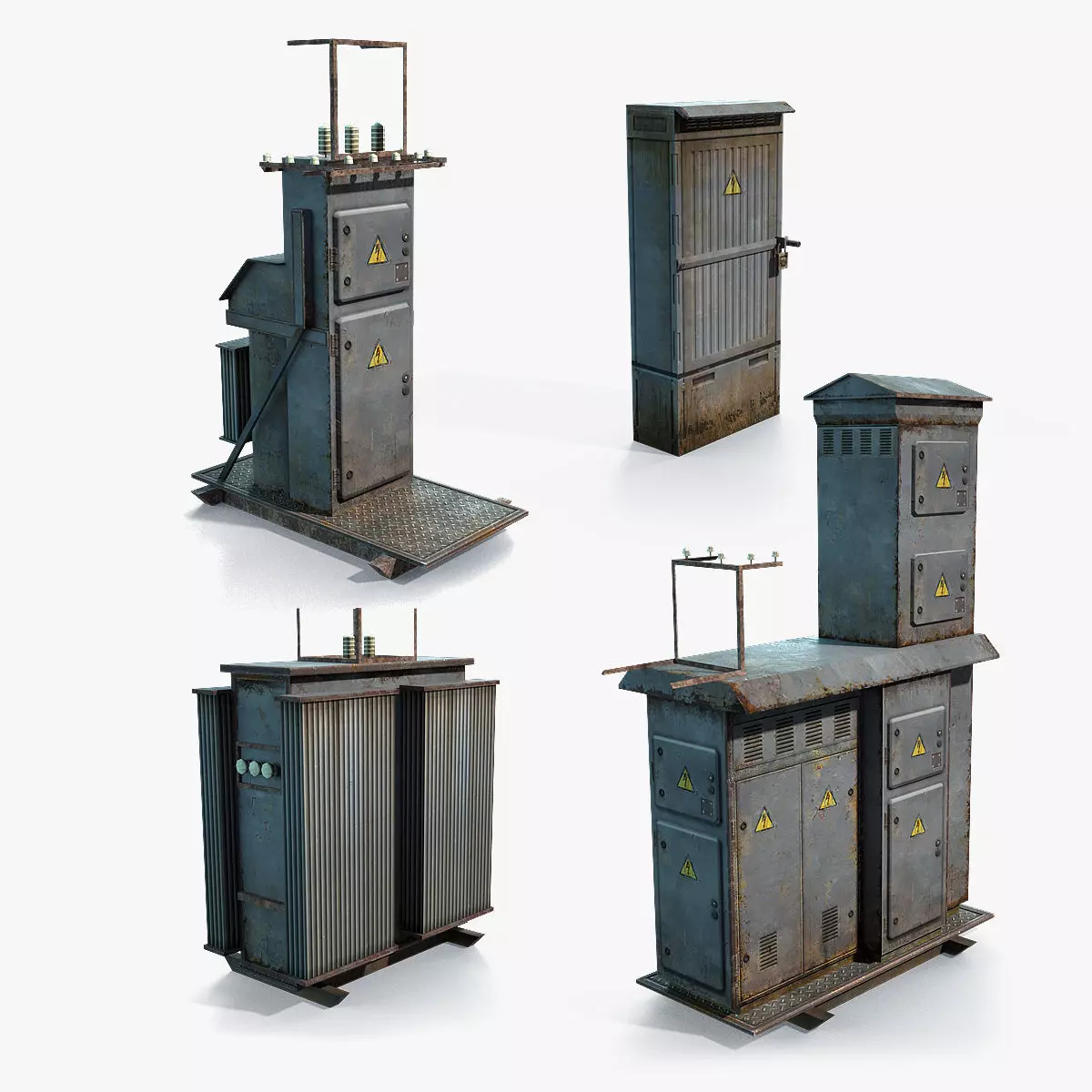 Transformer Boxes Low-Poly Low-poly 3D model_0