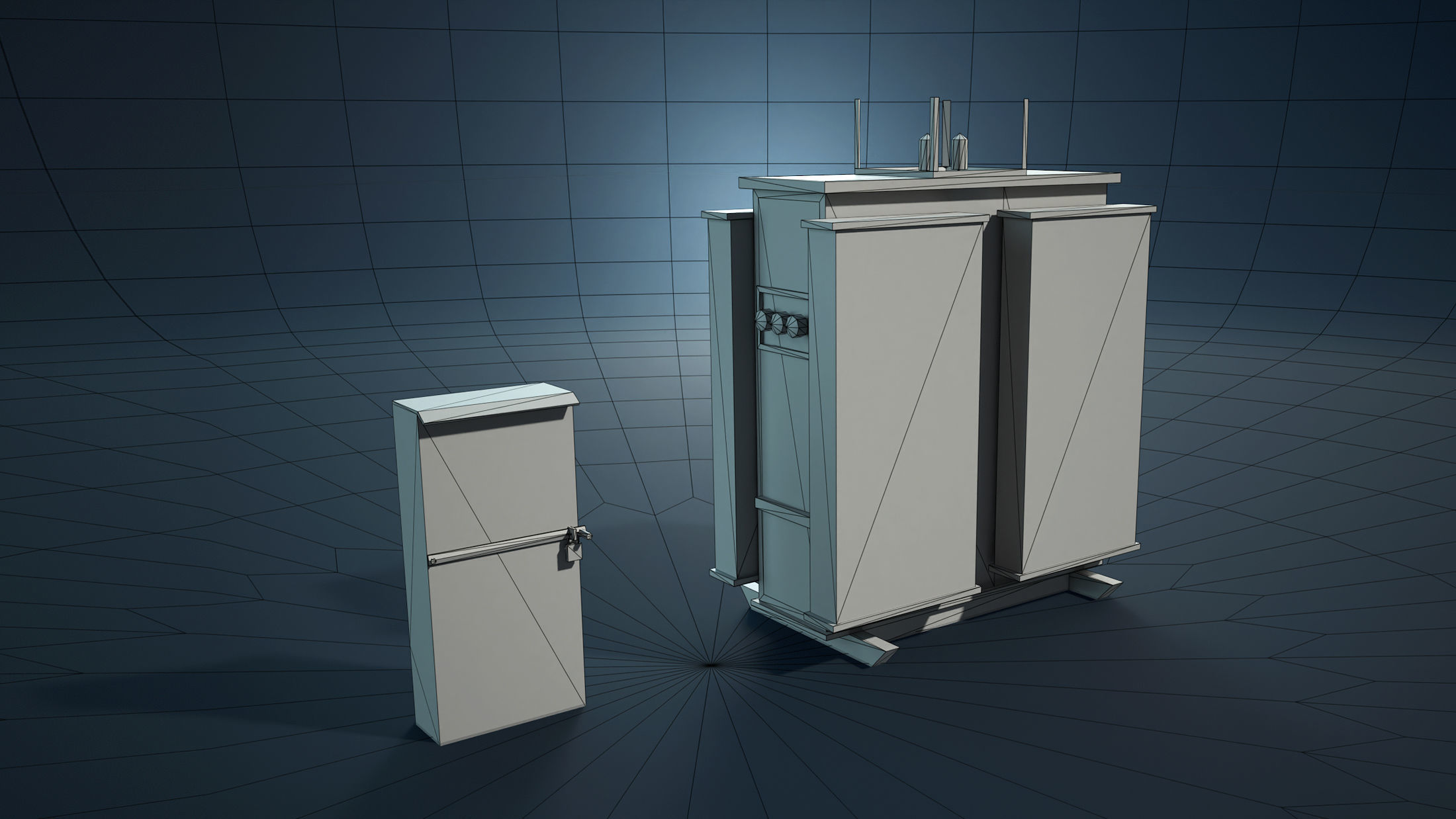 Transformer Boxes Low-Poly Low-poly 3D model_8