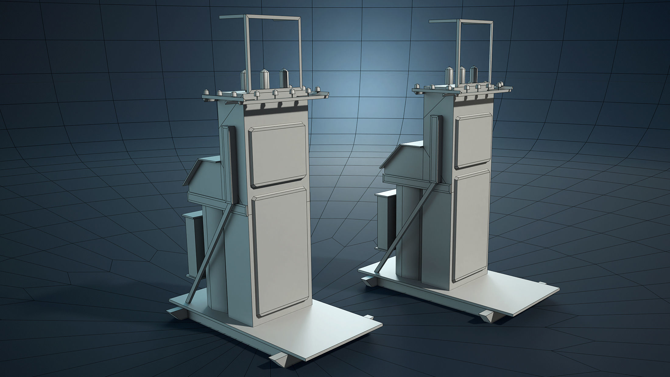 Transformer Boxes Low-Poly Low-poly 3D model_3