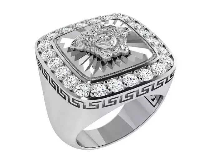 Square Lion Ring 3989