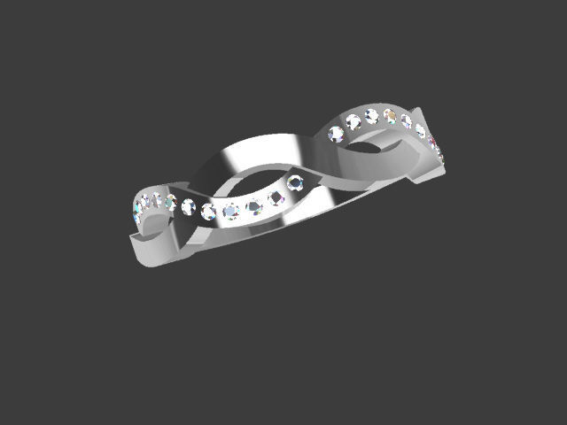 Braid ring 3D print model_5