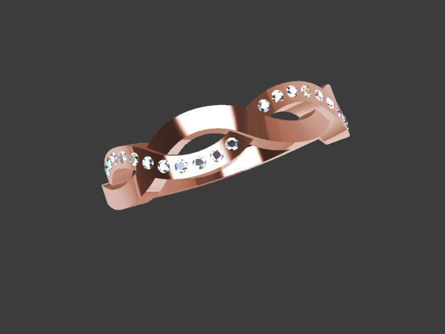 Braid ring 3D print model_6