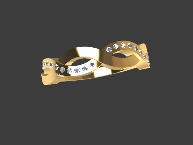 Braid ring 3D print model_4