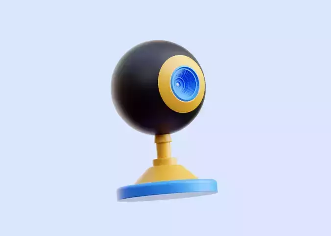 Webcam Illustration Low-poly 3D model