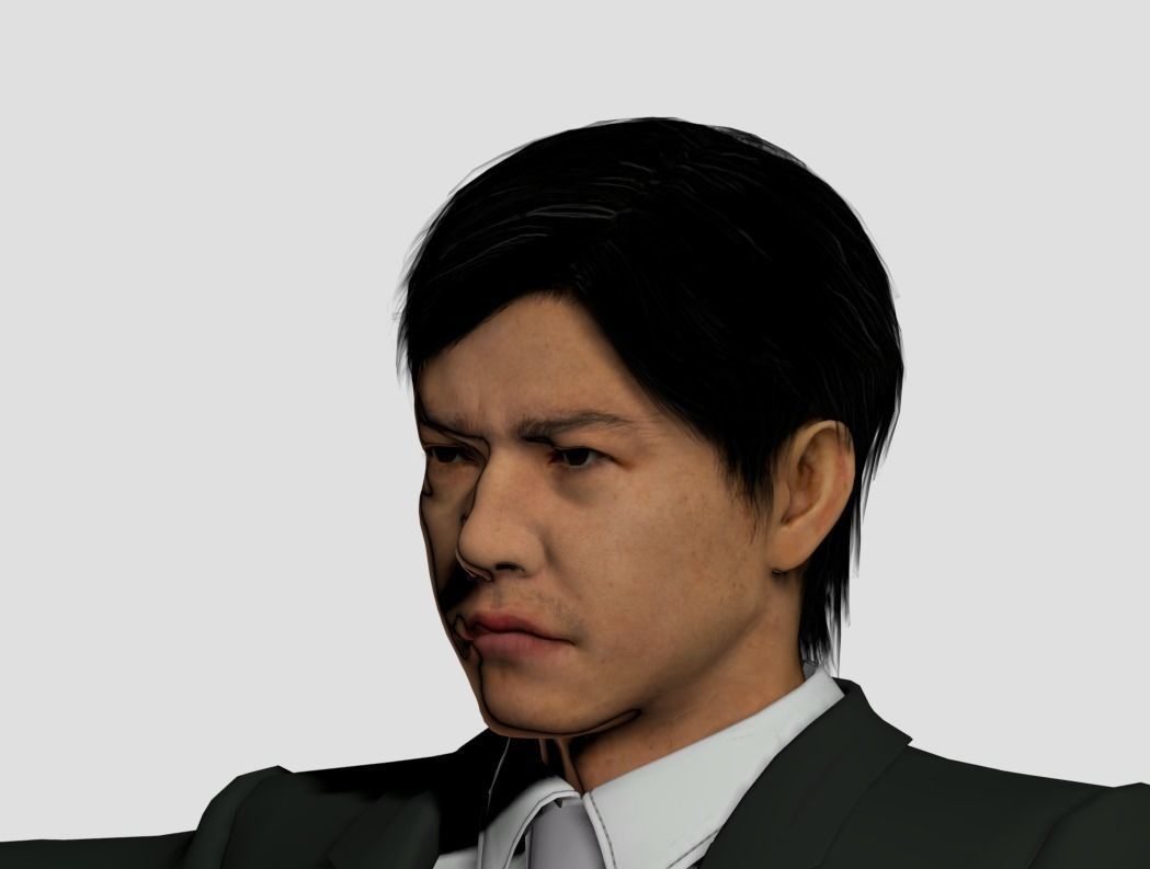 Man in suits Low-poly 3D model_5